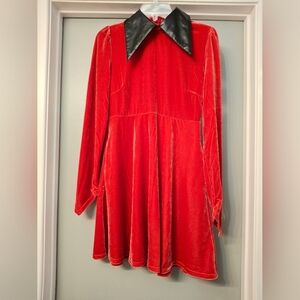 Killstar Red Velvet Cathedral Skater Dress